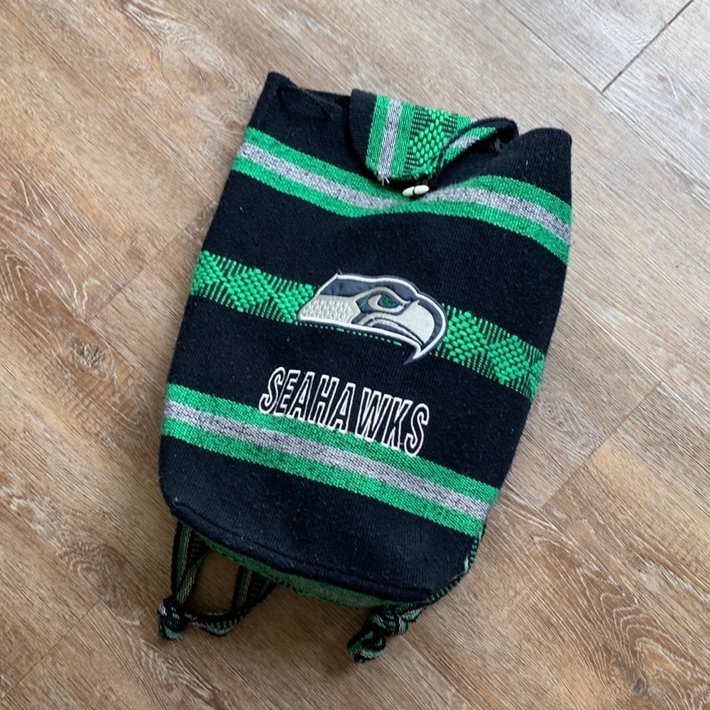 Seattle Seahawks Knit Retro Striped Backpack